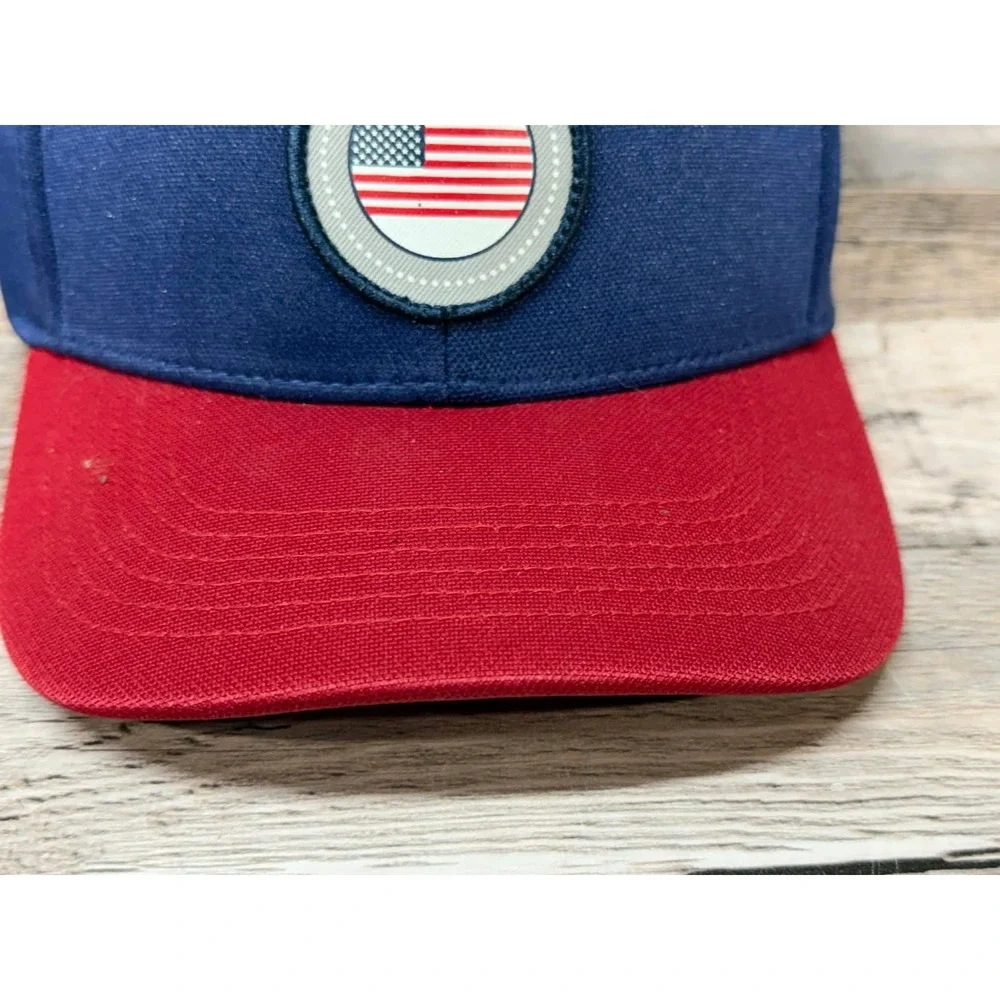 New PGA Tour Pro Series Golf Hat Adjustable‎ Blue Red Americana USA